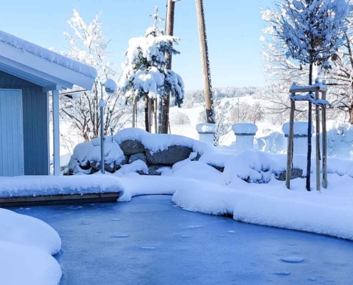 BIO.design im Winter mit Schnee