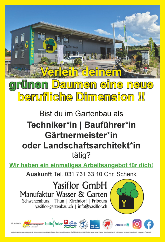 Techniker*in Bauführer*in Gärtnermeister*in Landschaftsarchitekt*in bei Yasiflor GmbH