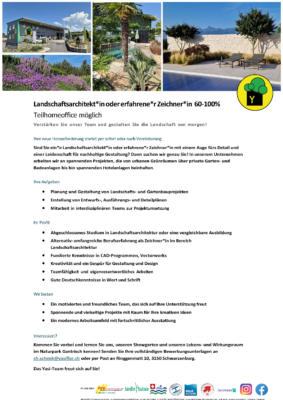 Top Job Landschaftsarchitekt Techniker Zeichner