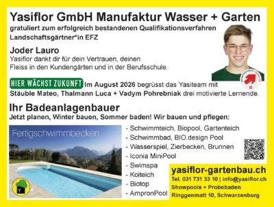 Landschaftsgärtner EFZ Glückwunsch